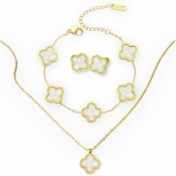 Glücksklee-Set Weiss image 1