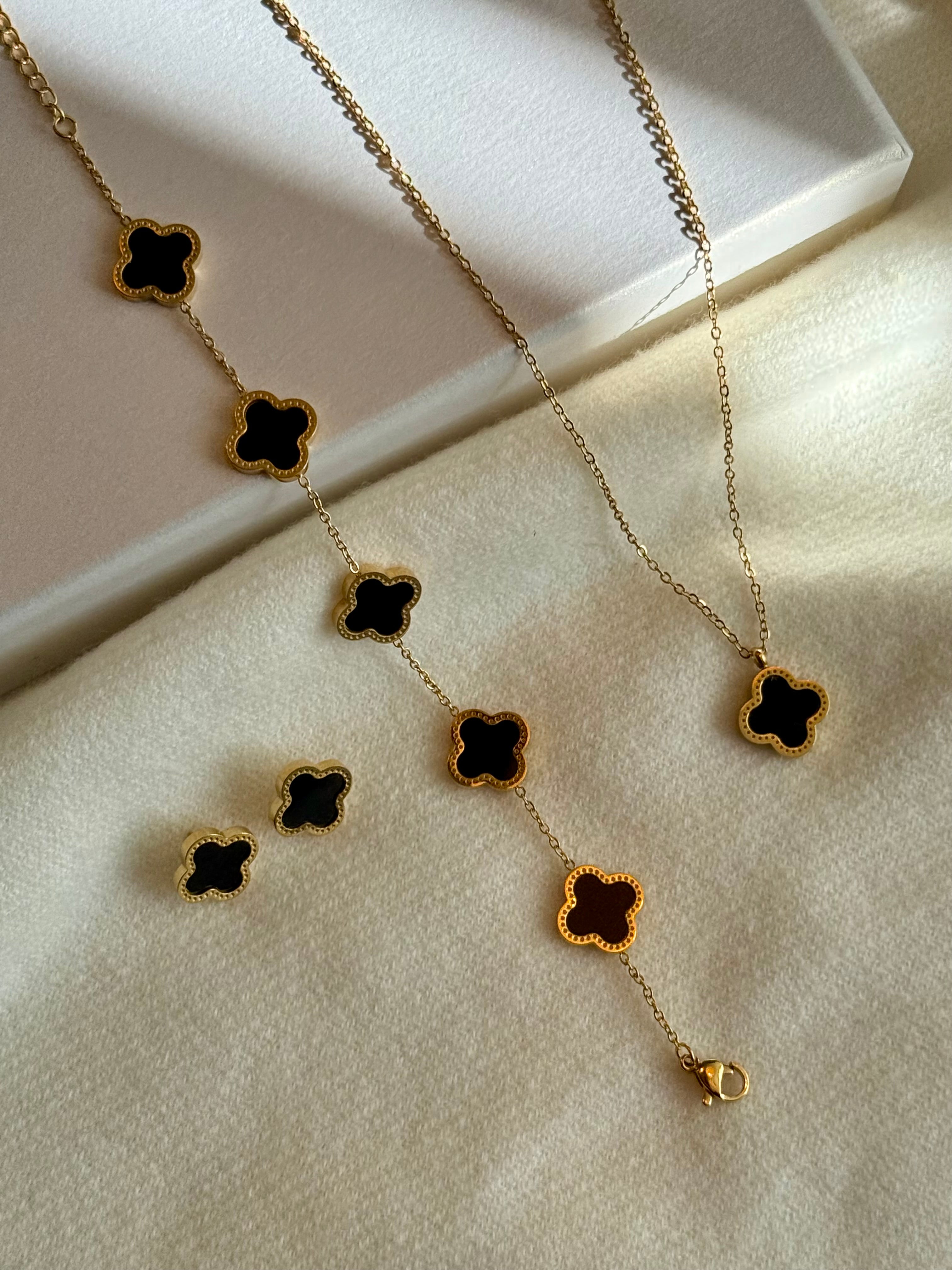 Glücksklee- Set Black