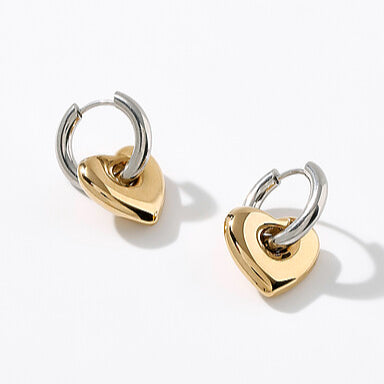 Gilded Heart Hoops image 0